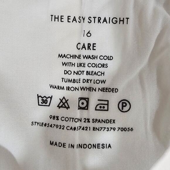 Ann Taylor The Easy Straight Jeans White Size 16 - Picture 7 of 7